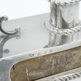 Victorian Sterling Silver Combination Chamberstick & Match Holder Antique 1898 Birmingham