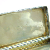 William IV Sterling Silver Engraved Snuff Box Antique 1835 Birmingham