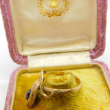 14ct Gold, Star Sapphire & Ruby Set Snake Serpent Statement Ring c1970 Vintage