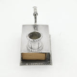 Victorian Sterling Silver Combination Chamberstick & Match Holder Antique 1898 Birmingham