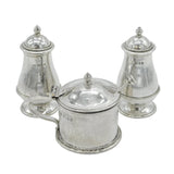 Guild of Handicraft Sterling Silver Three-Piece Cruet Set Vintage 1970 London