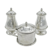 Guild of Handicraft Sterling Silver Three-Piece Cruet Set Vintage 1970 London