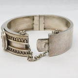 Victorian Sterling Silver Buckle Bangle Bracelet Antique c1860s