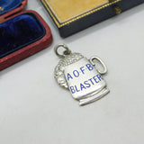 Sterling Silver 'Ancient Order Of Froth Blowers' Fob Pendant Antique 1926 Deco