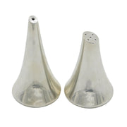 Modernist Pair of Sterling Silver Salt & Pepper Shakers Vintage 1980 London