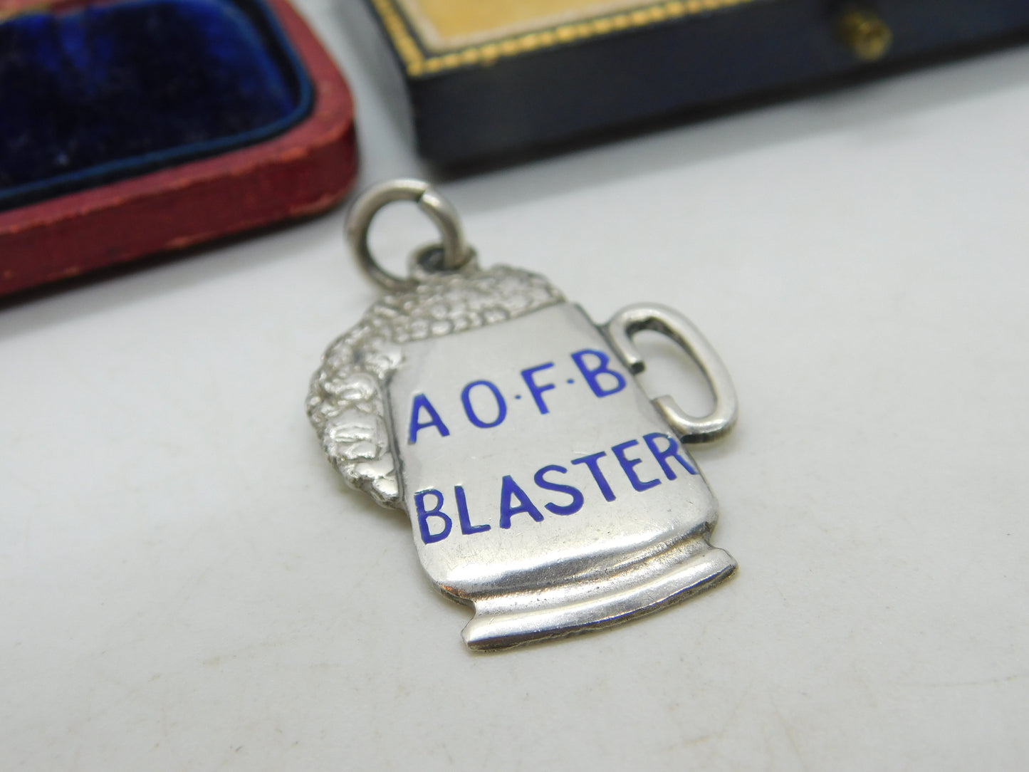 Sterling Silver 'Ancient Order Of Froth Blowers' Fob Pendant Antique 1926 Deco