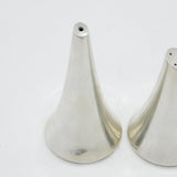 Modernist Pair of Sterling Silver Salt & Pepper Shakers Vintage 1980 London