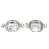 A.E Jones Arts & Crafts Pair of Sterling Silver Quaich Dishes Antique 1925 Birmingham