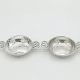 A.E Jones Arts & Crafts Pair of Sterling Silver Quaich Dishes Antique 1925 Birmingham