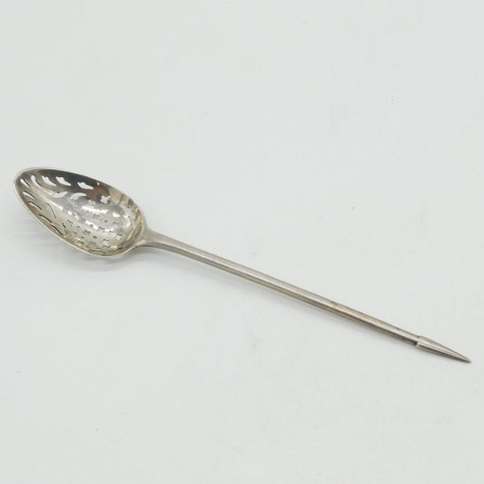 George II Sterling Silver Mote Spoon Antique c1740 London George Greenhill Jones