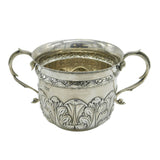 Victorian Sterling Silver Floral Two-Handled Porringer Antique 1899 London
