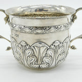 Victorian Sterling Silver Floral Two-Handled Porringer Antique 1899 London