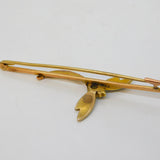 Edwardian 15ct Gold, Peridot & Seed Pearl Dragonfly Insect Brooch Antique