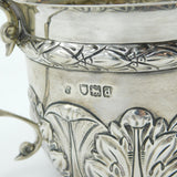 Victorian Sterling Silver Floral Two-Handled Porringer Antique 1899 London