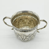 Victorian Sterling Silver Floral Two-Handled Porringer Antique 1899 London