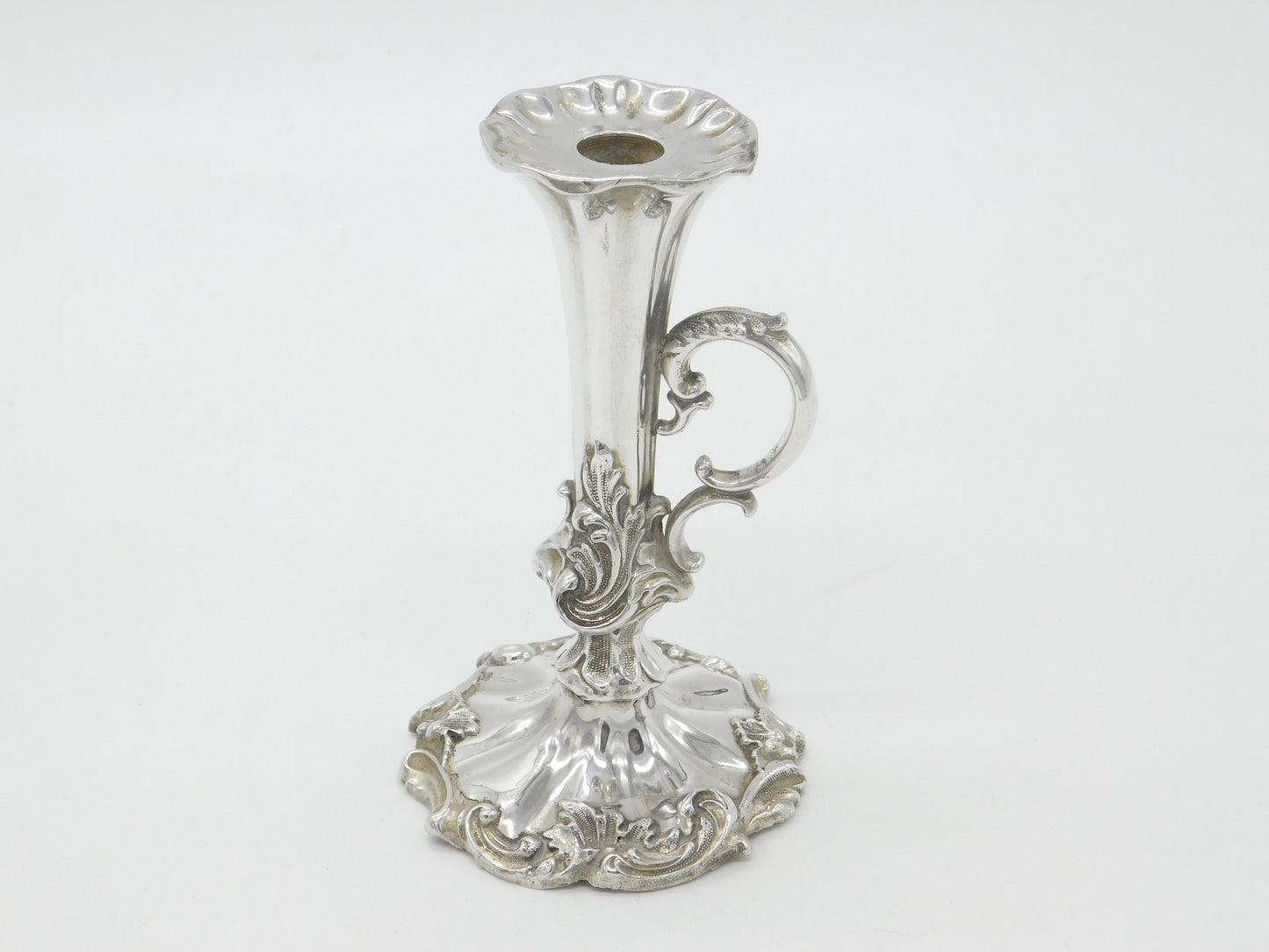 Victorian Sterling Silver Chamberstick 'Go-To-Bed' Antique 1850 Sheffield