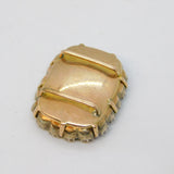 George III 9ct Gold Mounted Black Dot Paste Bracelet Pendant Antique c1760s