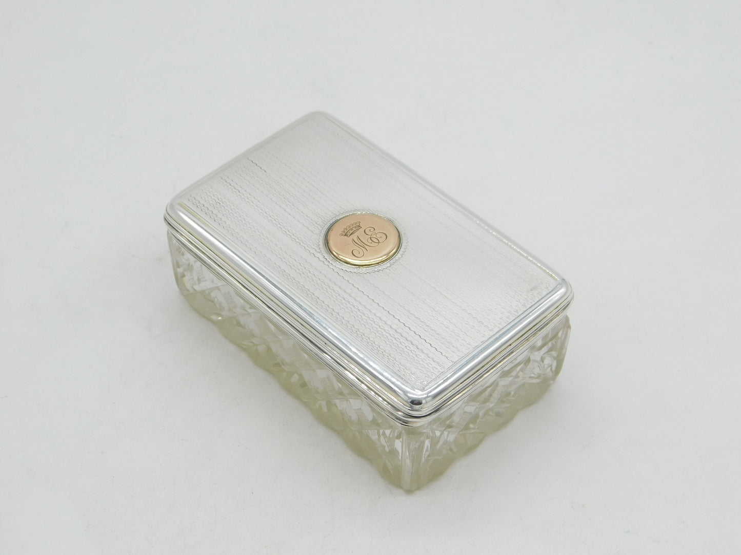 George IV Sterling Silver Cut Glass Vanity Box 'Countess Vane' Antique 1823 London