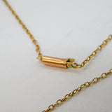 Edwardian 9ct Gold & Turquoise Set Floral Lavalier Necklace Antique c1910s