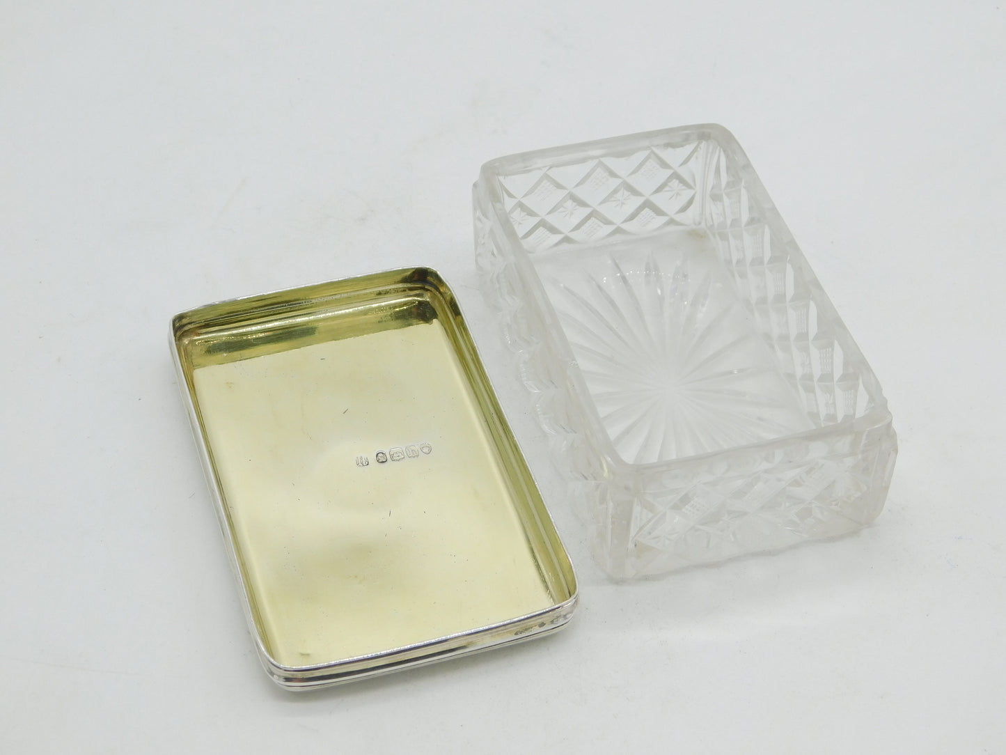 George IV Sterling Silver Cut Glass Vanity Box 'Countess Vane' Antique 1823 London