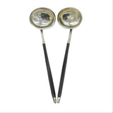 Victorian Pair of Small Sterling Silver Toddy Ladles Antique 1884 London