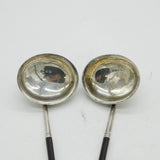Victorian Pair of Small Sterling Silver Toddy Ladles Antique 1884 London