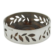 Contemporary Sterling Silver & Turned Wooden Bottle Coaster Vintage 1977 London