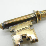 Boxed Sterling Silver Gilt Presentation Door Key Antique 1921 Birmingham Deco