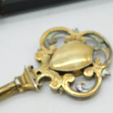 Boxed Sterling Silver Gilt Presentation Door Key Antique 1921 Birmingham Deco