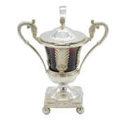 19th Century French .950 Silver Pedestal Nouveau Mustard Pot Antique c1880