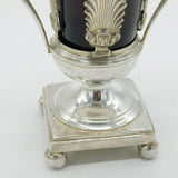 19th Century French .950 Silver Pedestal Nouveau Mustard Pot Antique c1880