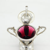 19th Century French .950 Silver Pedestal Nouveau Mustard Pot Antique c1880