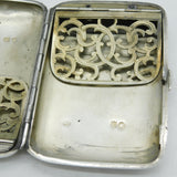 Victorian Sterling Silver Ladies Acanthus Pattern Cigarette Case Antique 1882 London