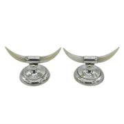 Edwardian Sterling Silver, Mother of Pearl Cutlery Rests Antique 1908 Chester