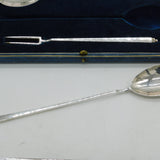 Boxed Set of Sterling Silver 4th Century Roman Replica Spoons Antique 1935 Deco