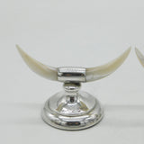 Edwardian Sterling Silver, Mother of Pearl Cutlery Rests Antique 1908 Chester