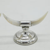 Edwardian Sterling Silver, Mother of Pearl Cutlery Rests Antique 1908 Chester