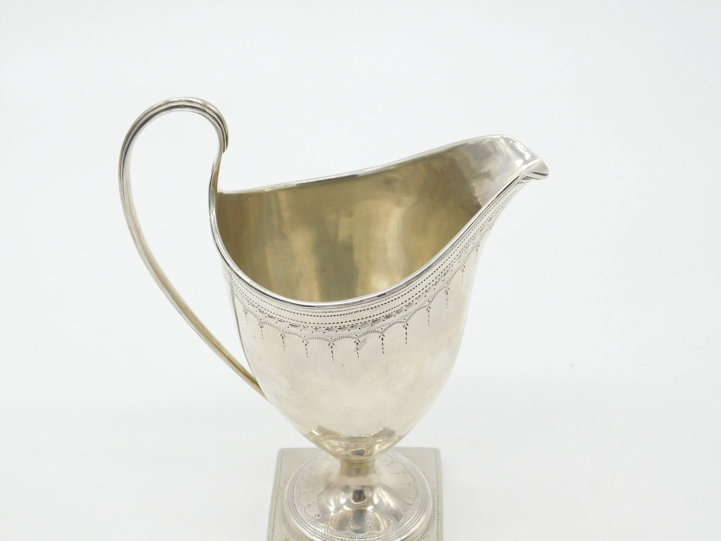 Georgian Sterling Silver Pedestal Cream Jug Antique 1792 London George III