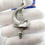 Georgian Irish Sterling Silver Cast Dolphin Form Finial Samuel Neville Dublin