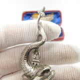 Georgian Irish Sterling Silver Cast Dolphin Form Finial Samuel Neville Dublin