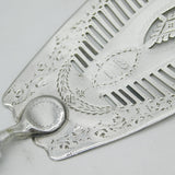 George III Sterling Silver Floral Pattern Fish Slice Antique 1784 London
