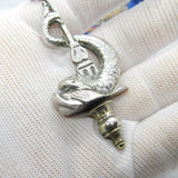 Georgian Irish Sterling Silver Cast Dolphin Form Finial Samuel Neville Dublin