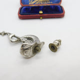 Georgian Irish Sterling Silver Cast Dolphin Form Finial Samuel Neville Dublin