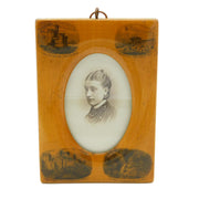 Victorian Mauchline Ware Isle of Man Interest Picture Frame Antique c1850