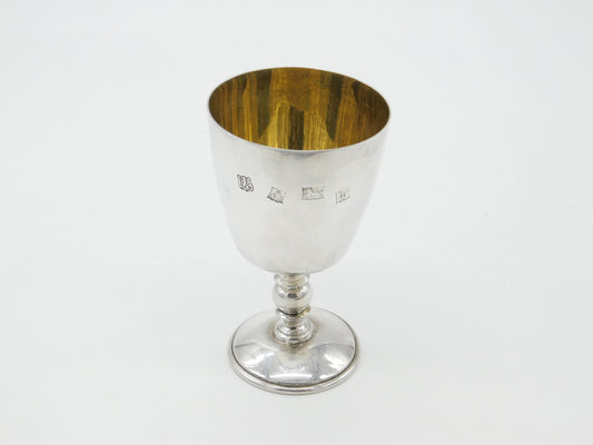 Sterling Silver Armorial Chalice Goblet Pershore Millenium Vintage 1971 Birmingham