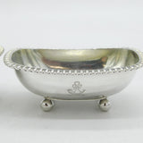 George III Sterling Silver Light Infantry Military Salt Cellars Antique 1808 London