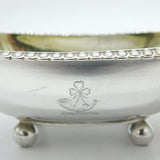 George III Sterling Silver Light Infantry Military Salt Cellars Antique 1808 London