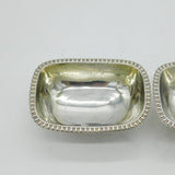 George III Sterling Silver Light Infantry Military Salt Cellars Antique 1808 London