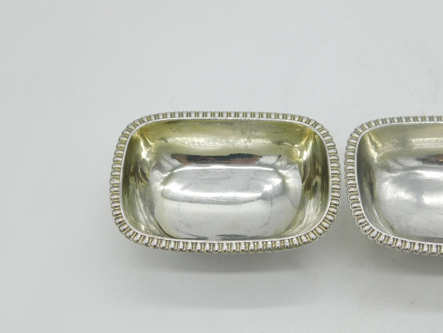 George III Sterling Silver Light Infantry Military Salt Cellars Antique 1808 London
