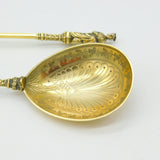 Pair 19th Century Sterling Silver Gilt Large Apostle Spoons Antique c1860 French